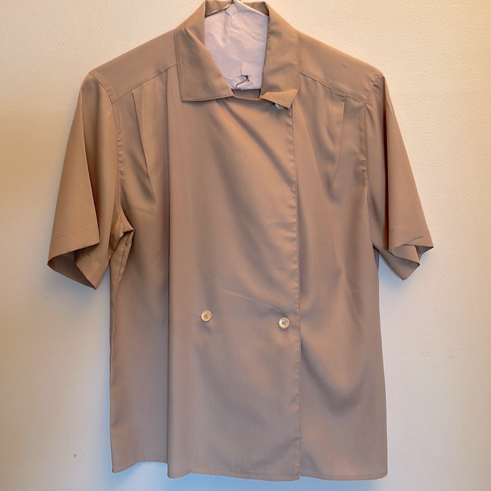 Tan meeting street blouse